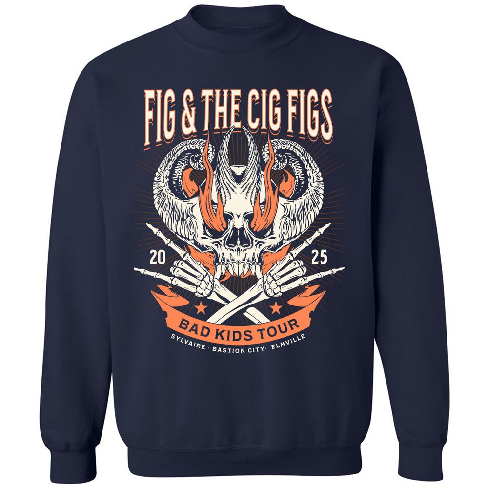 Fig and the Cig Figs, Dimension 20 Classic Unisex Sweatshirt - Navy - 2