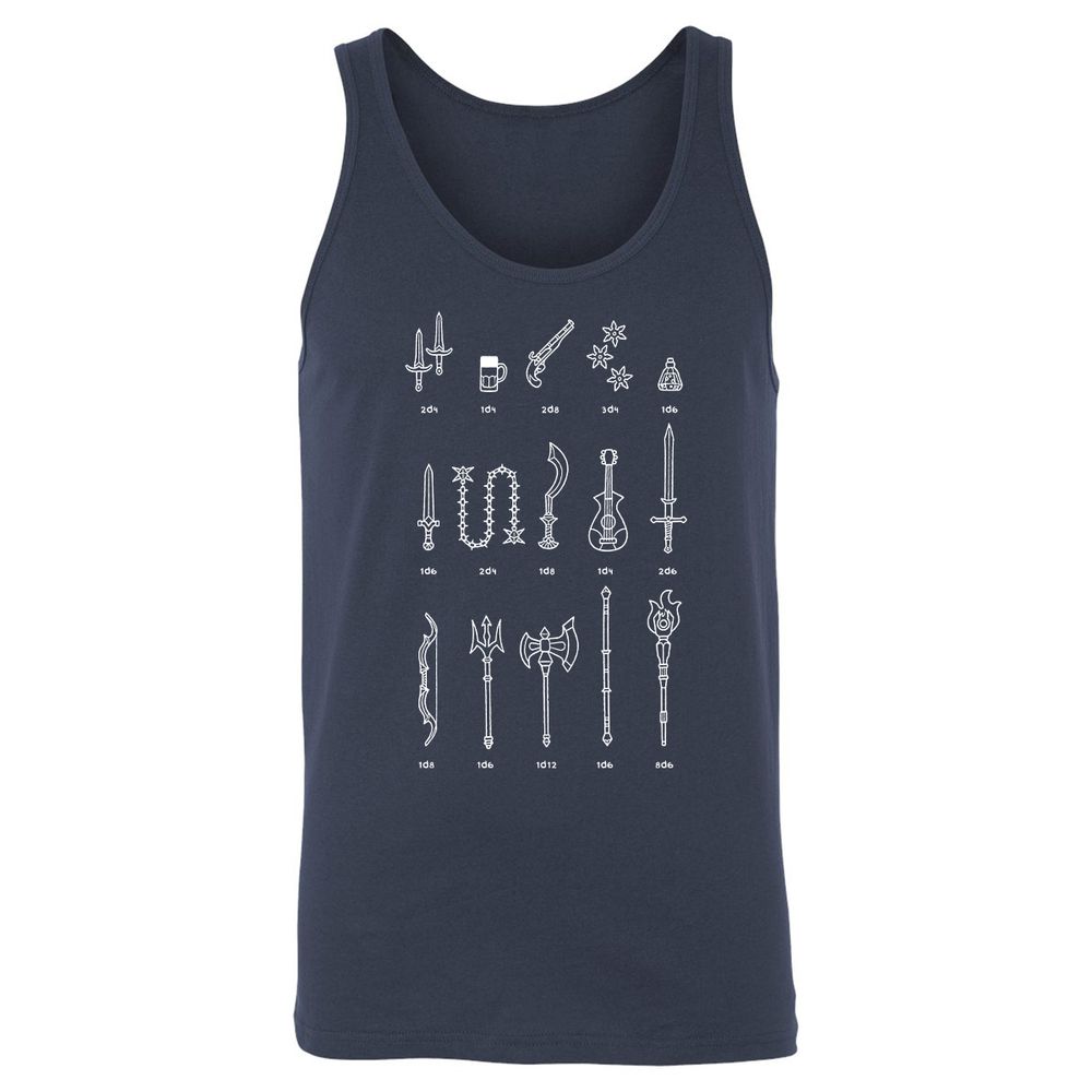 Damage Dealer RPG Unisex Jersey Tank - Navy - 2