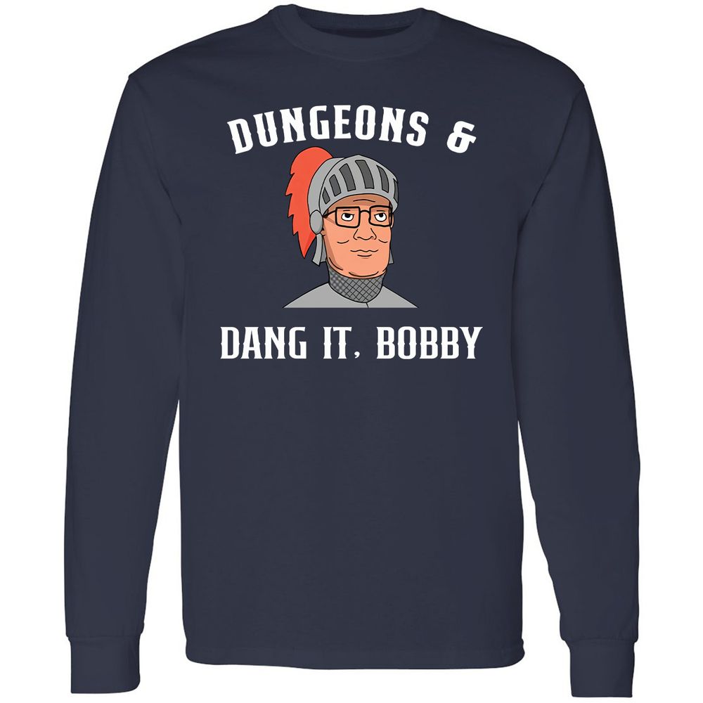 Dang It Bobby Long Sleeve T-Shirt - Navy - 2