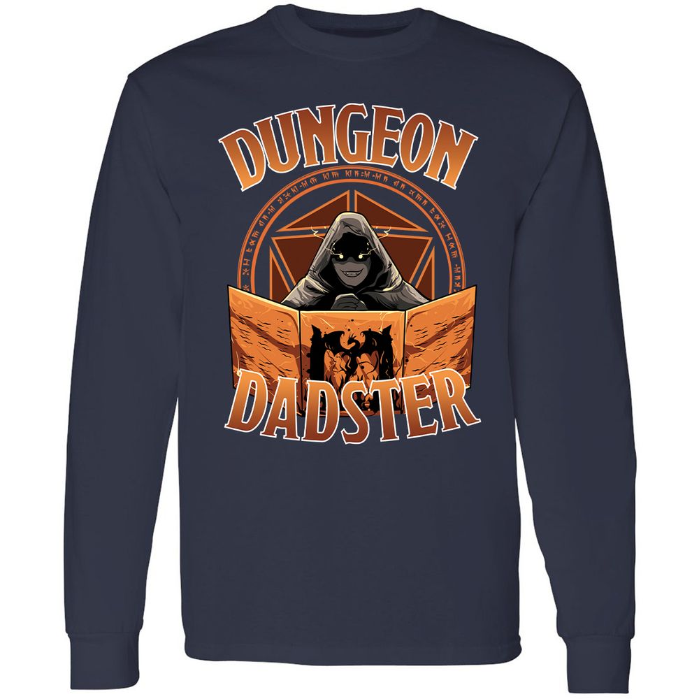 Dungeon Dadster Long Sleeve T-Shirt - Navy - 2