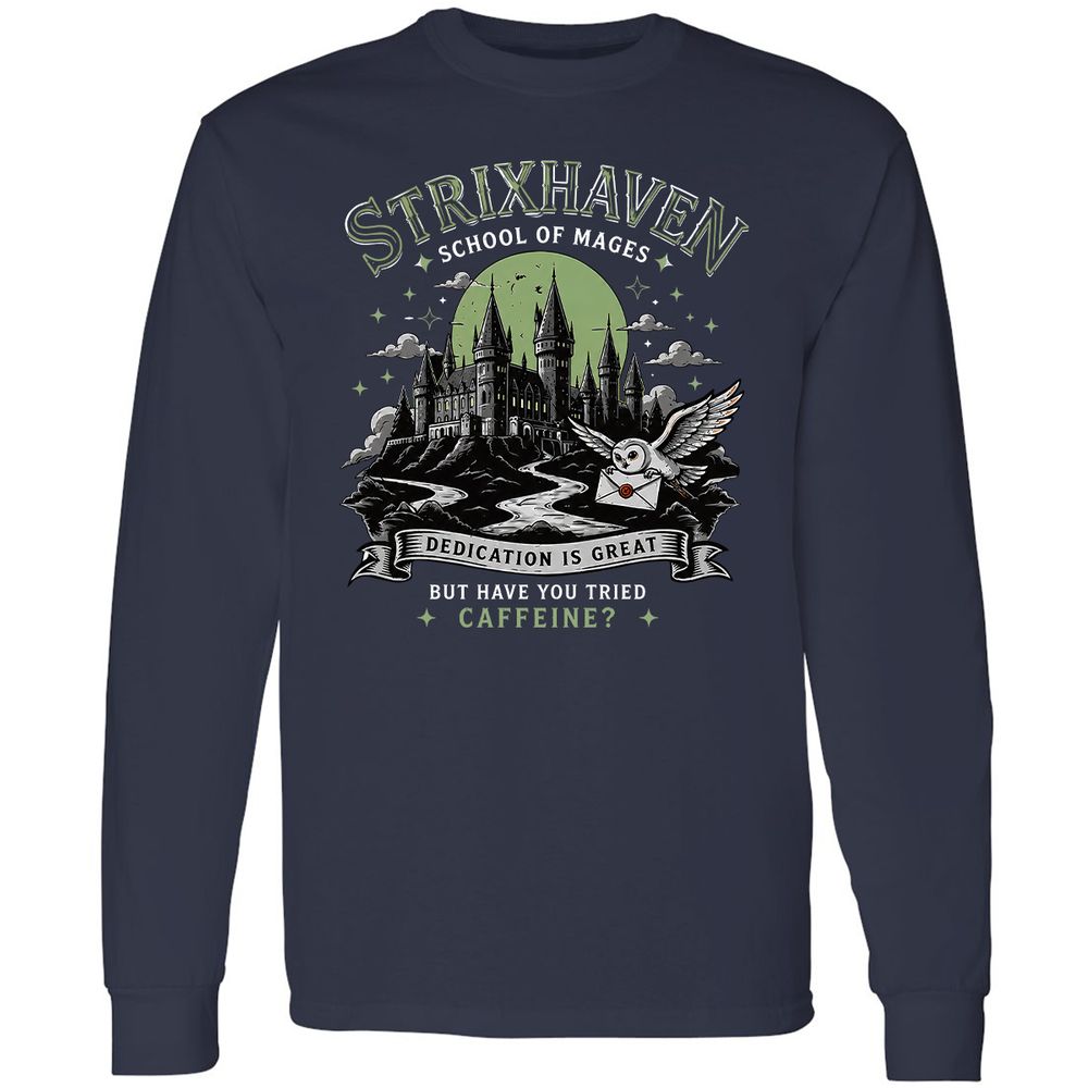 Strixhaven - School Of Mages Long Sleeve T-Shirt - Navy - 2