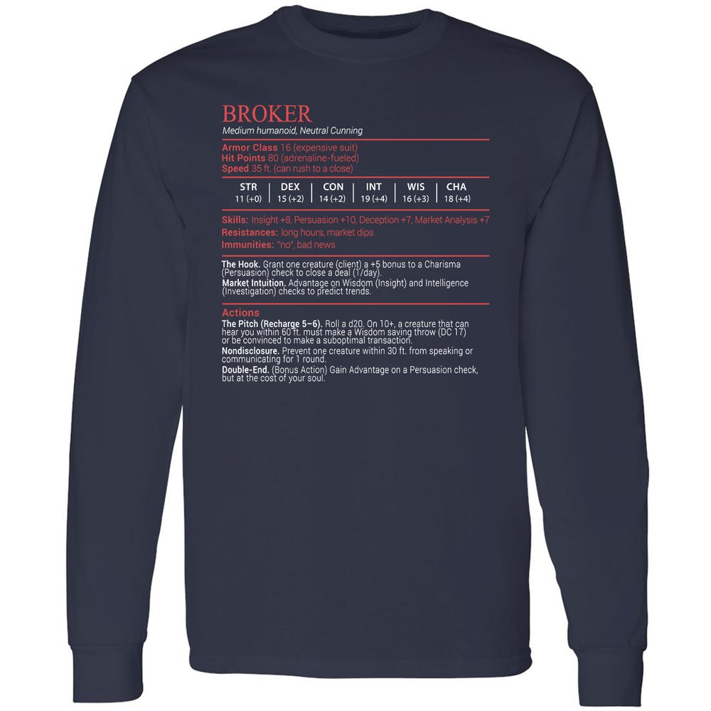 Broker Stats Block - Navy - 2