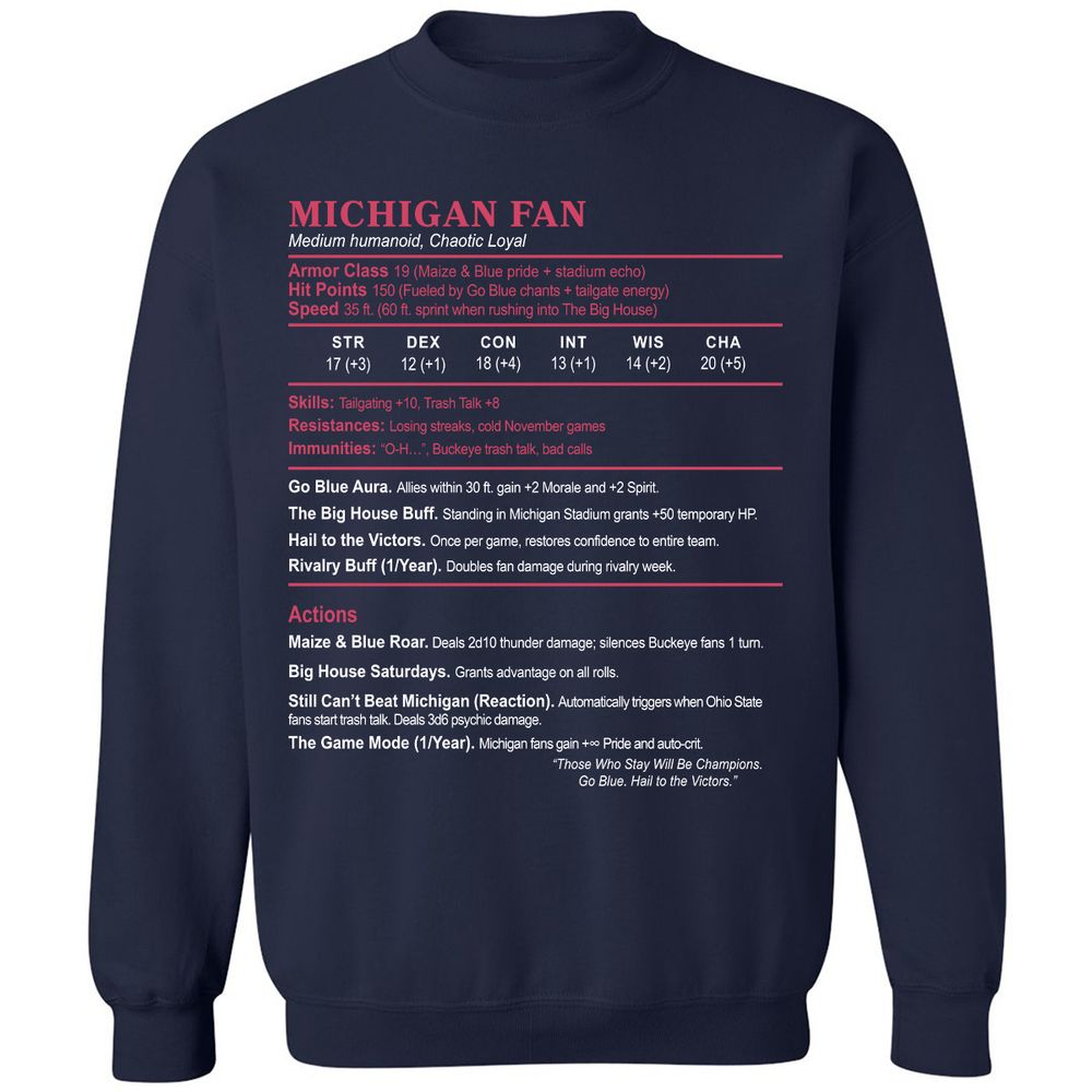 MICHIGAN FAN Classic Unisex Sweatshirt - Navy - 2