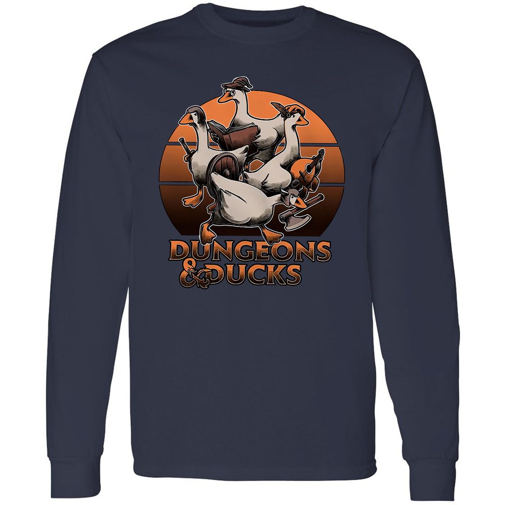 Dungeons And Ducks Long Sleeve T-Shirt - Navy - 2