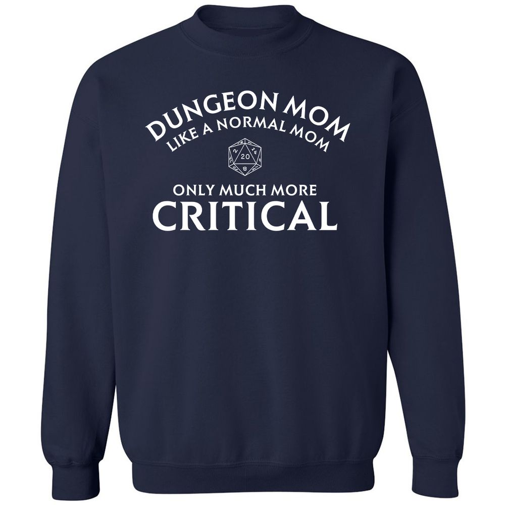Dungeon Mom Normal Mom Classic Unisex Sweatshirt - Navy - 2
