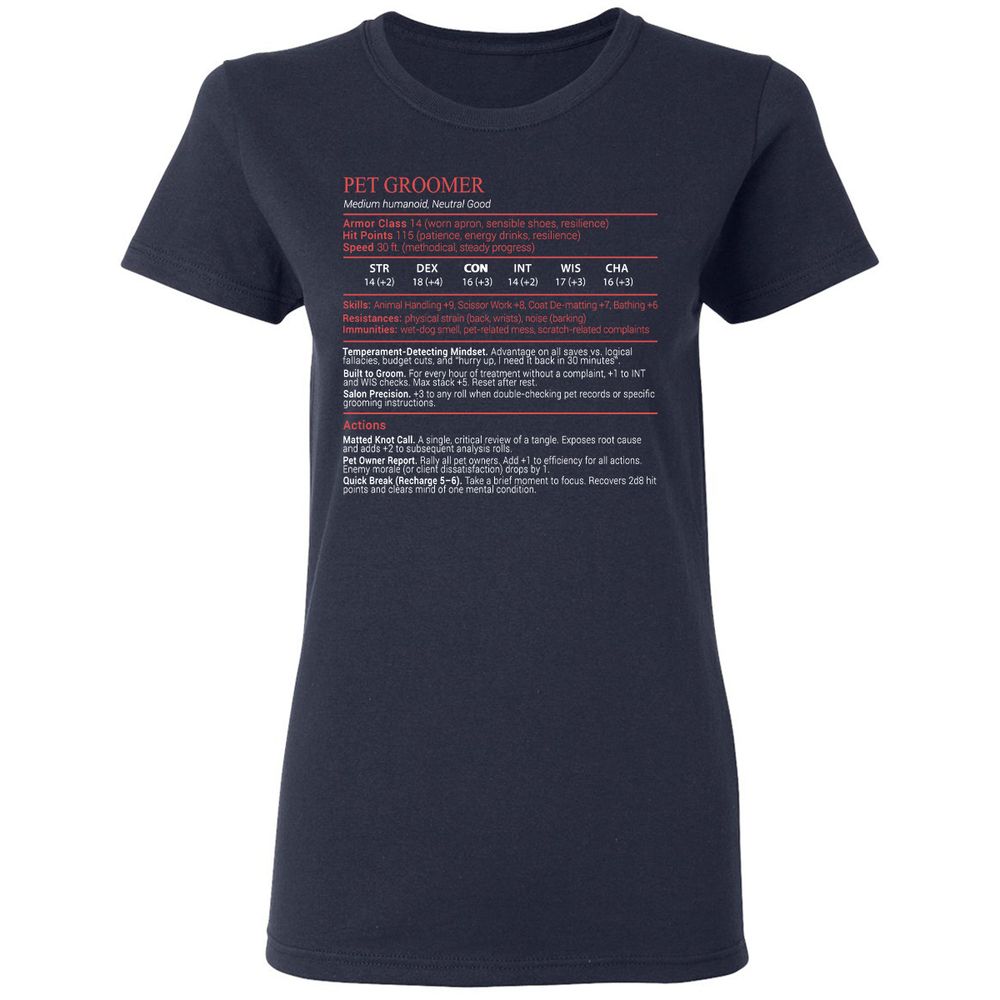 Pet Groomer Stats Block - Navy - 2