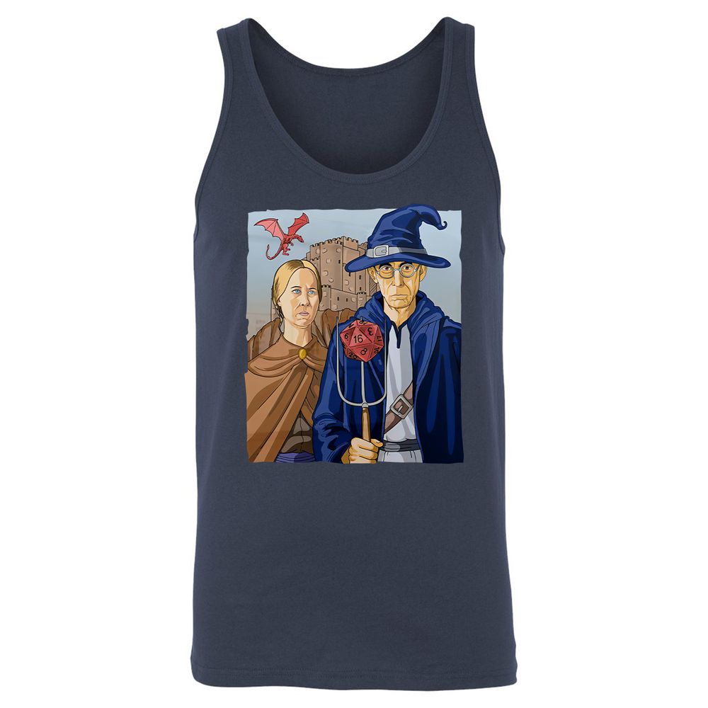 DnD Gothic Unisex Jersey Tank - Navy - 2