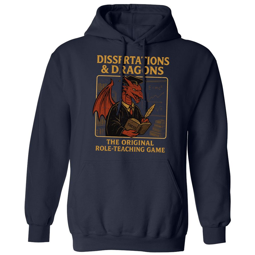 Disserations & Dragons Classic Unisex Hoodie - Navy - 2