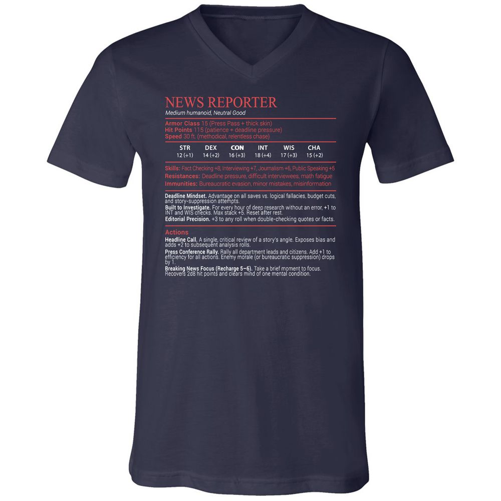 News Reporter Stats Block - Navy - 2
