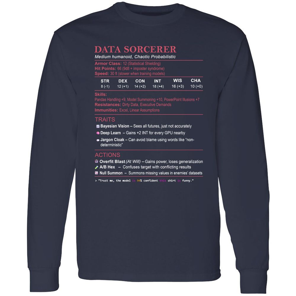 Data Scientist Stats (Data Sorcerer) - Navy - 2
