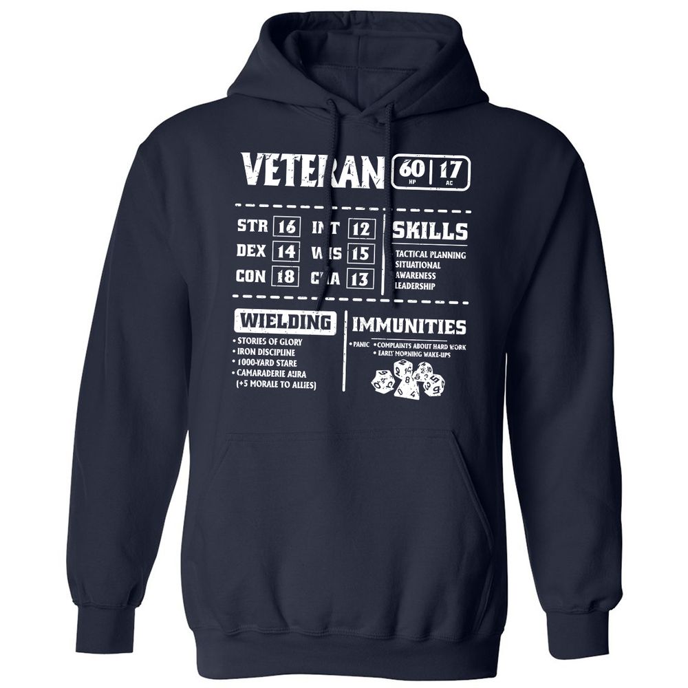 Veteran New Ver. Classic Unisex Hoodie - Navy - 2