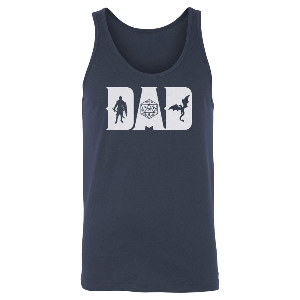 Dad Fathers Day Unisex Jersey Tank - Navy - 2