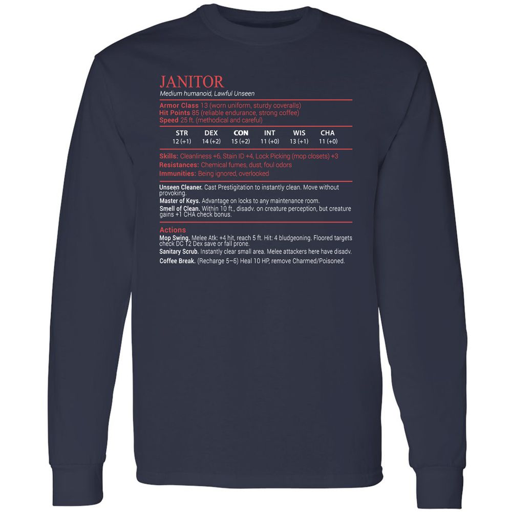 Janitor Stats Block - Navy - 2