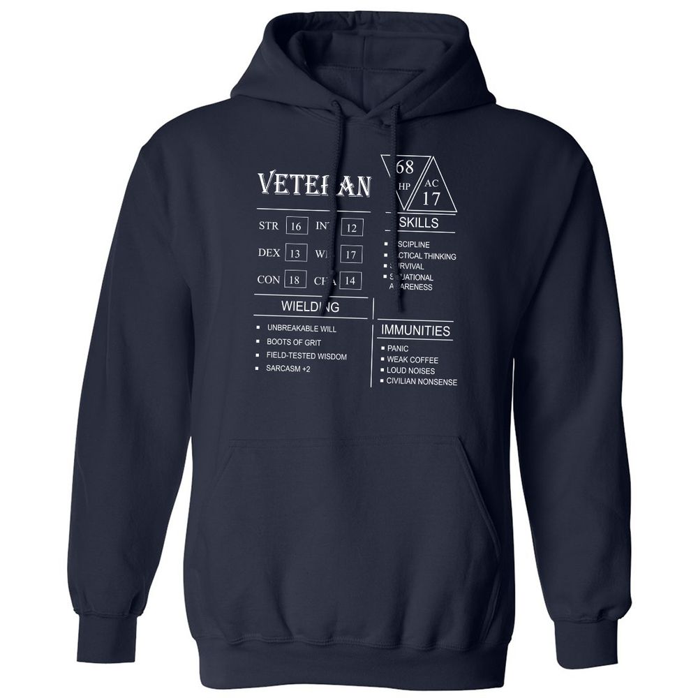 Veteran New Classic Unisex Hoodie - Navy - 2