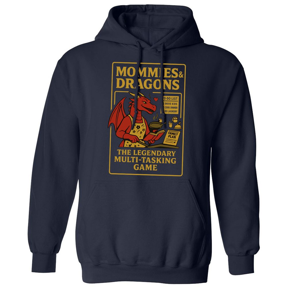 Mommies & Dragons Classic Unisex Hoodie - Navy - 2