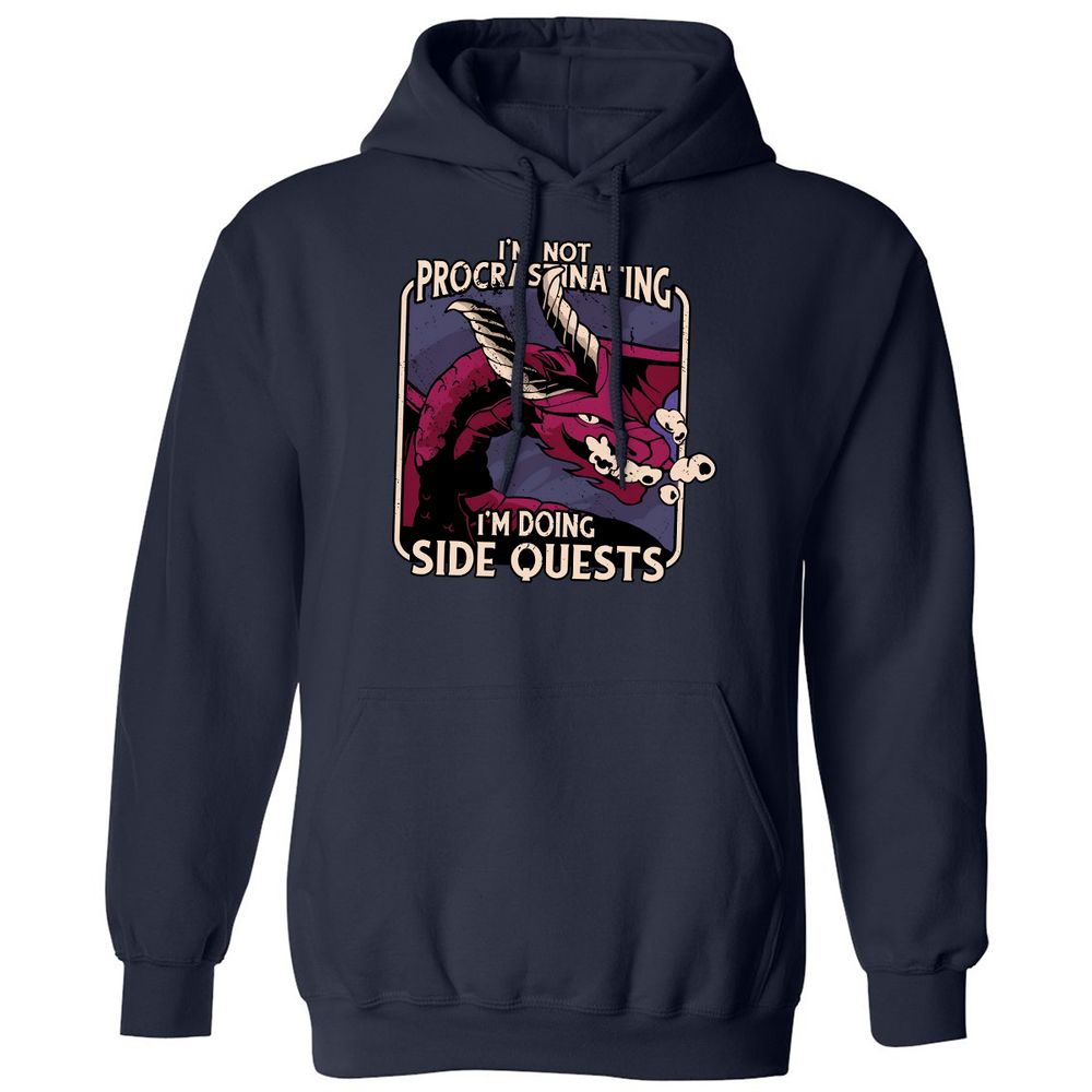 Doing Side Quests Classic Unisex Hoodie - Navy - 2