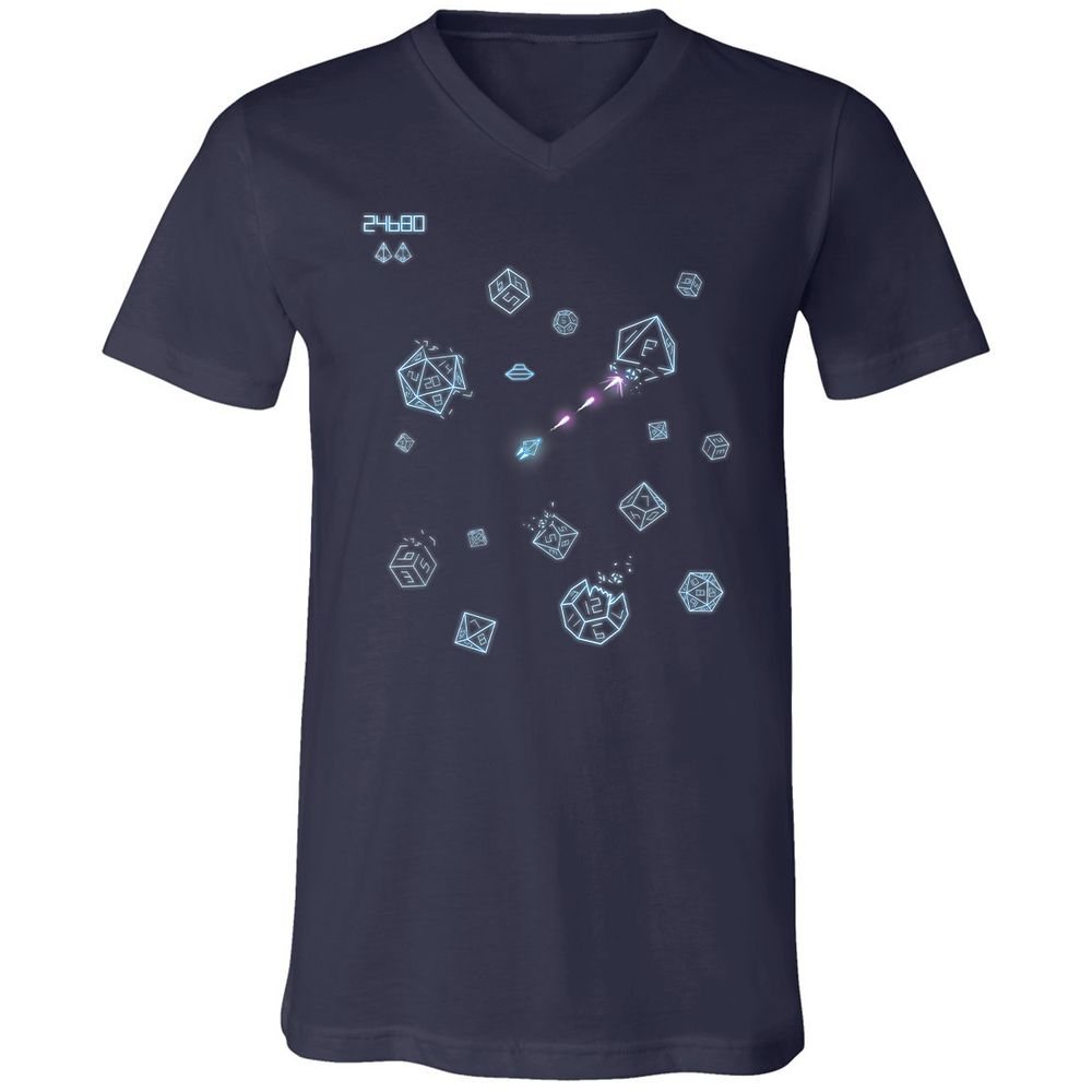 The Dices Game Unisex V-Neck T-Shirt - Navy - 2