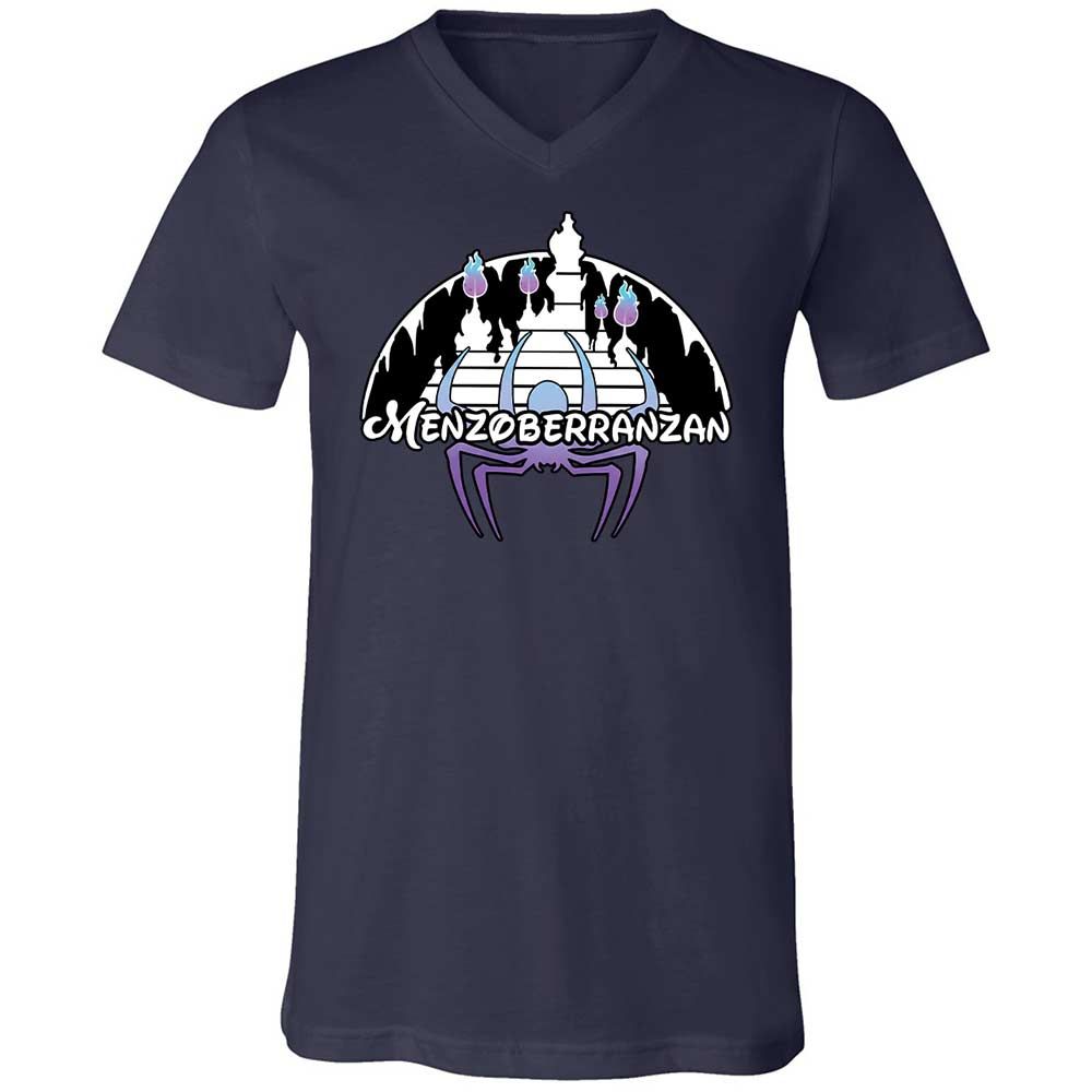 Menzoberranzan Unisex V-Neck T-Shirt - Navy - 2