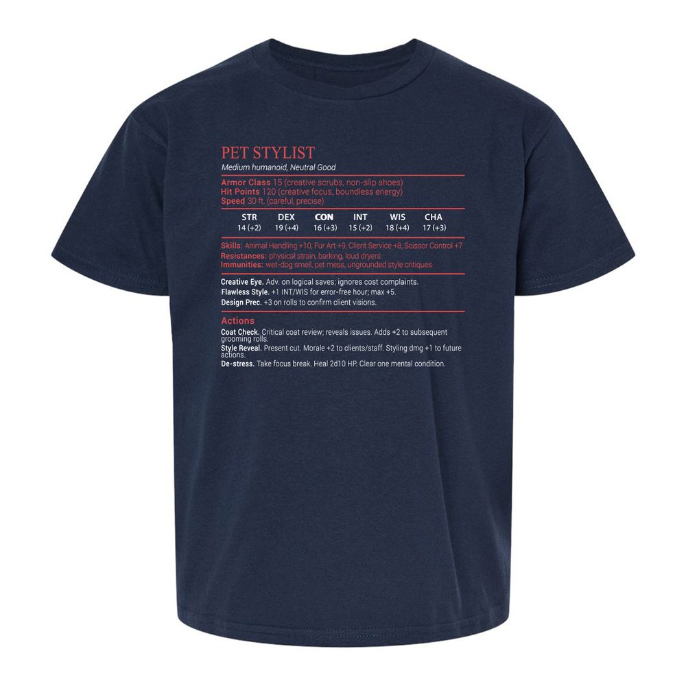 Pet Stylist Stats Block - Navy - 2