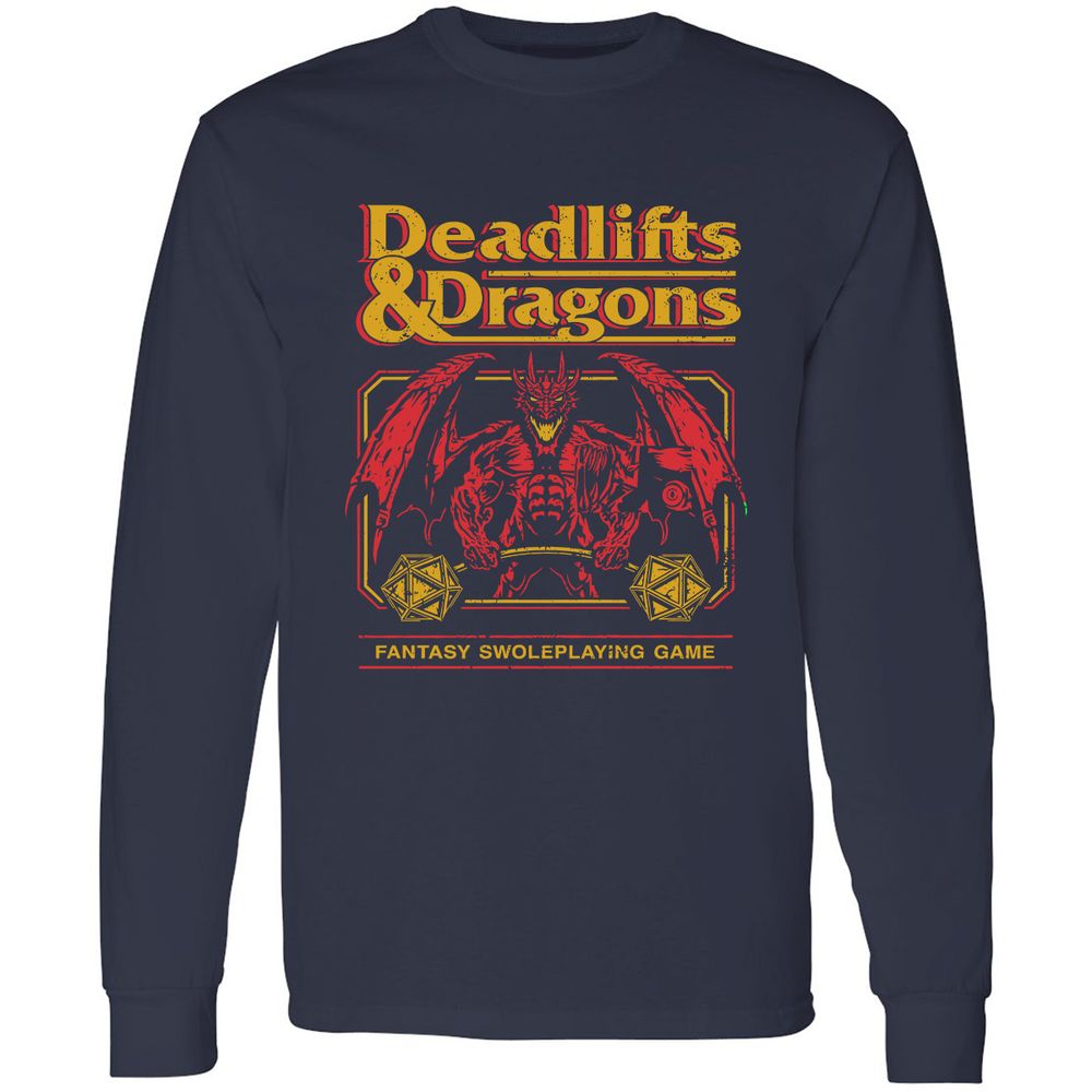 Deadlifts & Dragons - Navy - 2