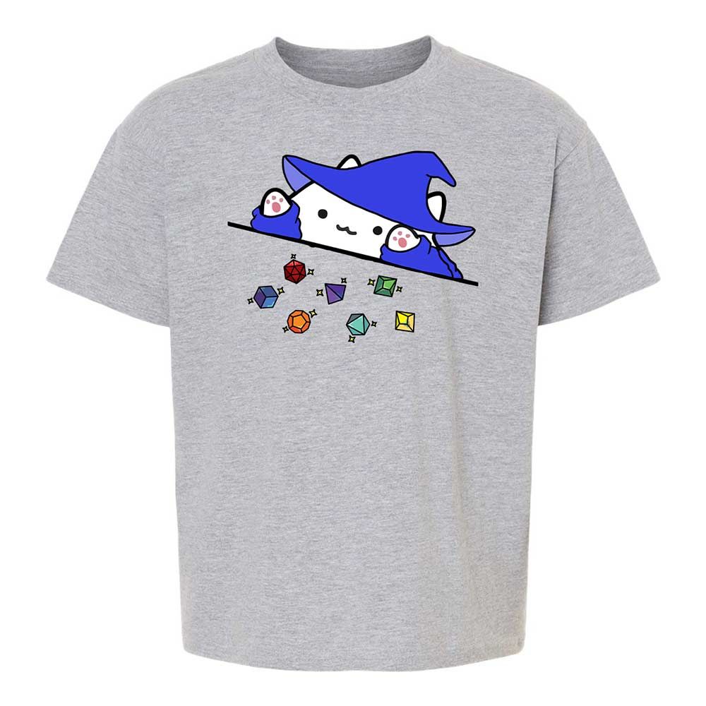 Cat Throws Dices Kids T-Shirt - Sport Grey - 2
