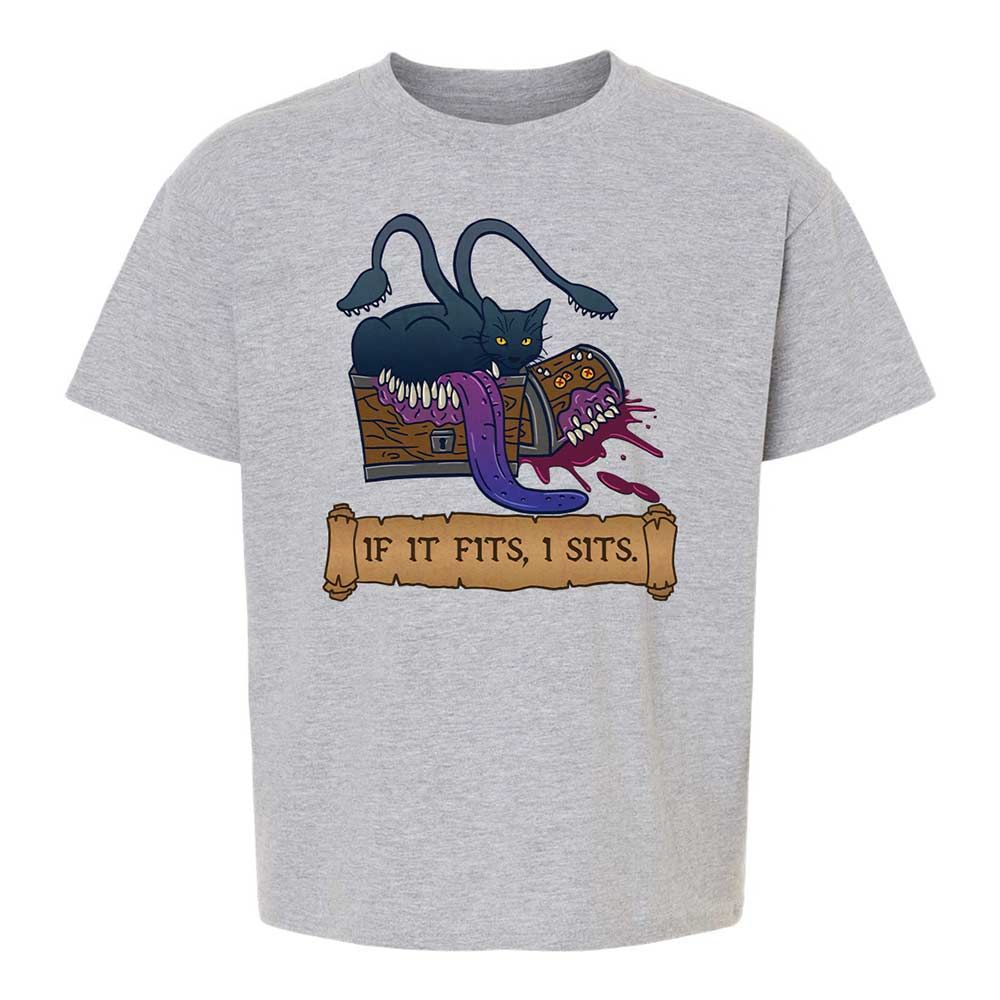 If It Fits I Sits Kids T-Shirt - Sport Grey - 2