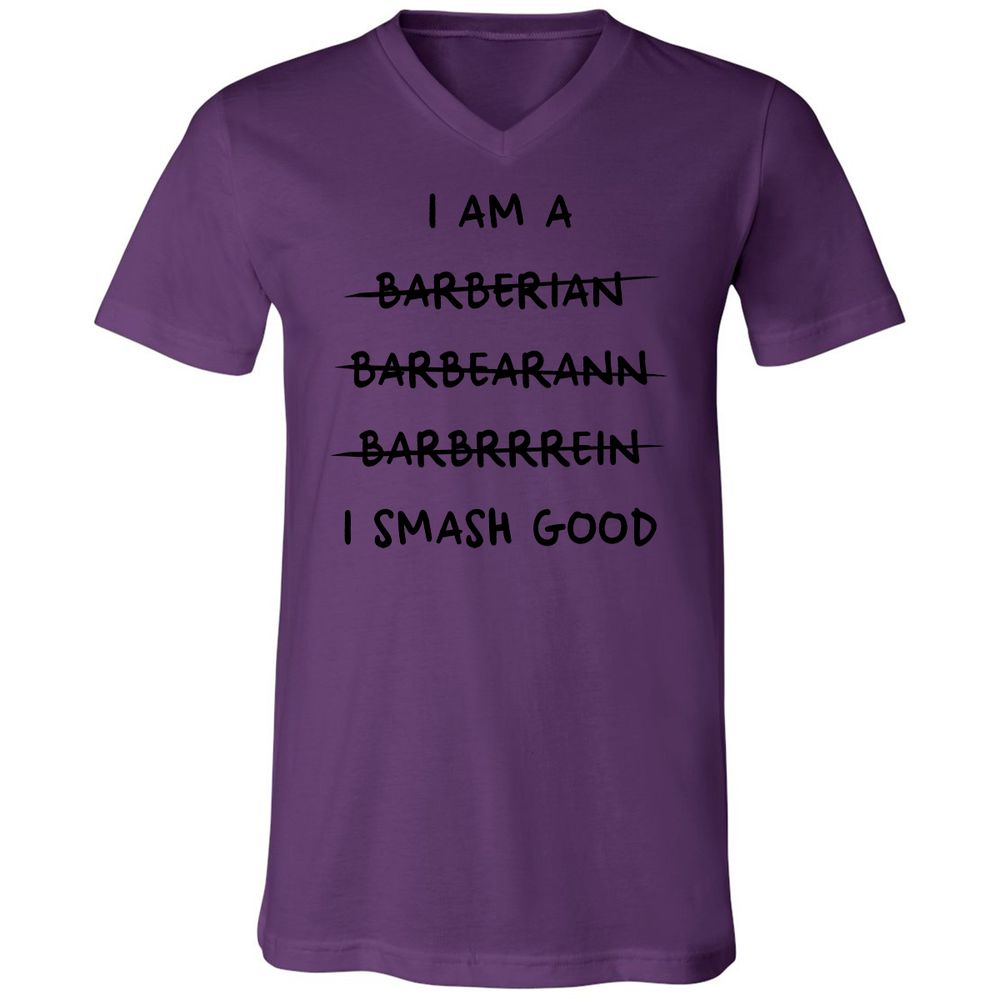 I Am A Barbarian Unisex V-Neck T-Shirt - Team Purple - 2