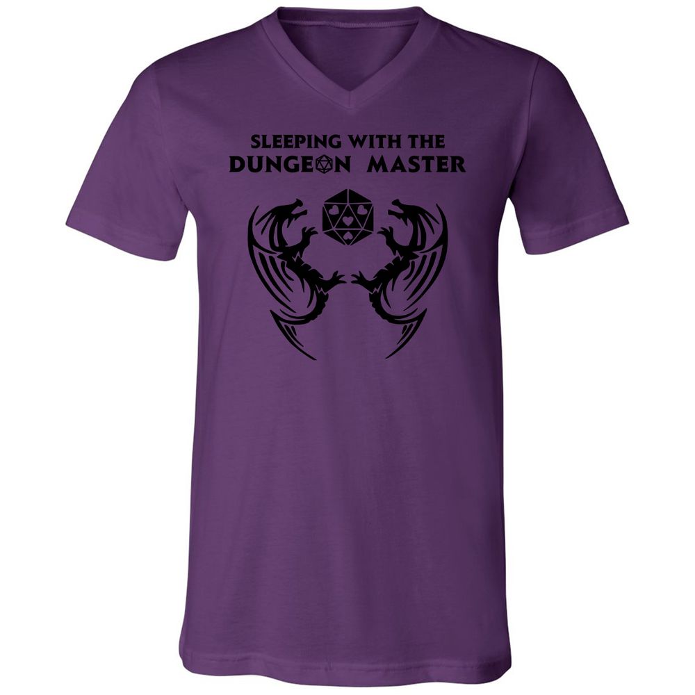 Sleeping With The DM Unisex V-Neck T-Shirt - Team Purple - 2