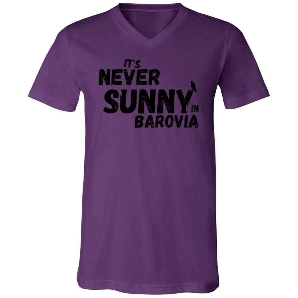 It's Never Sunny In Barovia Unisex V-Neck T-Shirt - Team Purple - 2