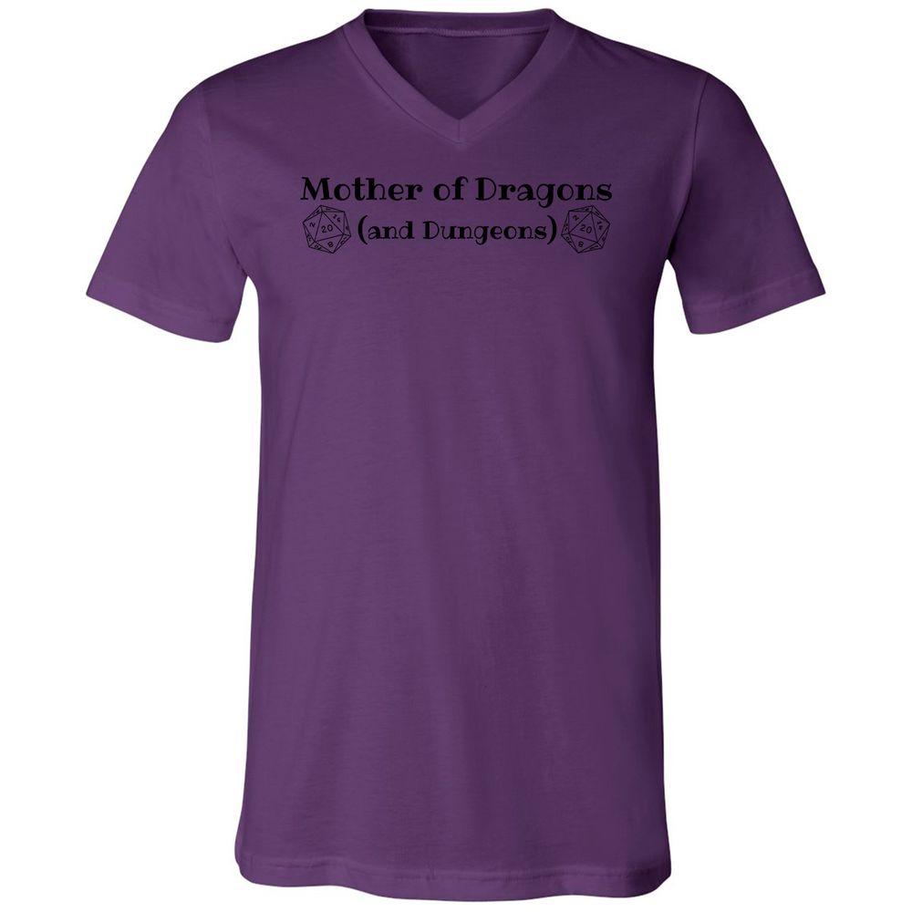 Mother Of Dragons Unisex V-Neck T-Shirt - Team Purple - 2