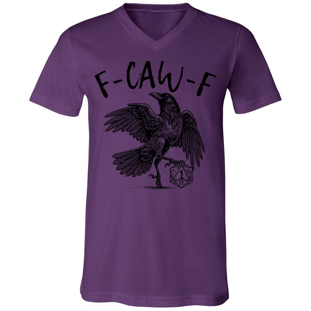 Unisex V-Neck T-Shirt - White - Team Purple - 2