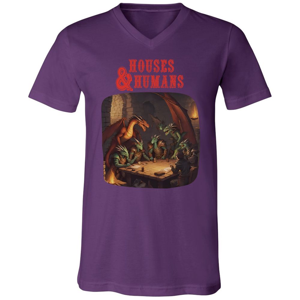 Houses And Humans Unisex V-Neck T-Shirt - Team Purple - 2