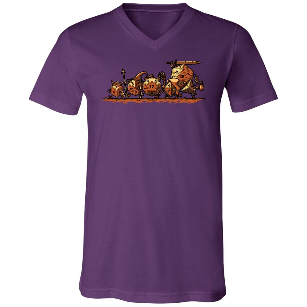 Fellowship Of The Dices Unisex V-Neck T-Shirt - Team Purple - 2