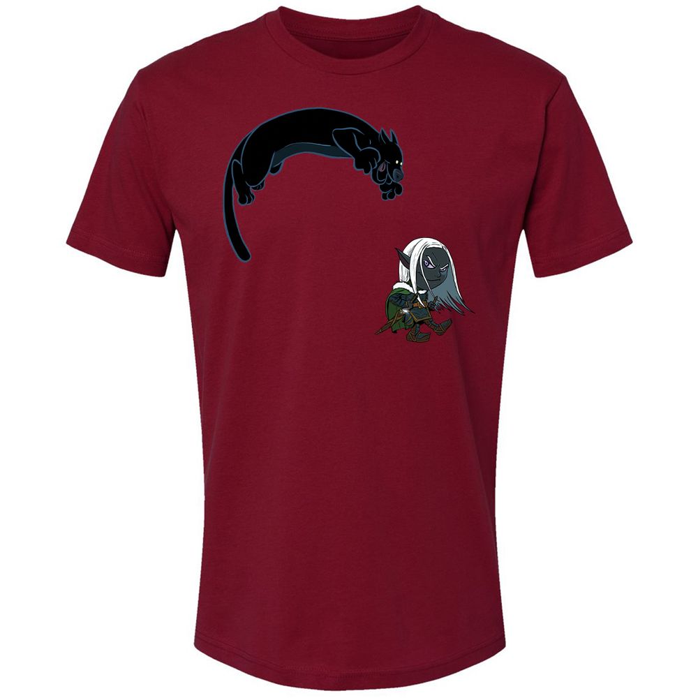 Drizzt and Guenhwyvar Premium Unisex T-Shirt - Cardinal - 20