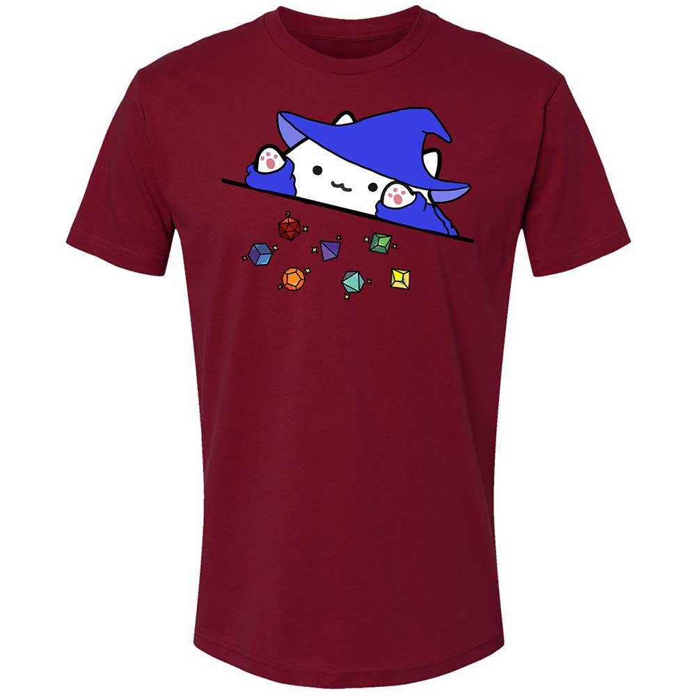 Cat Throws Dices Premium Unisex T-Shirt - Cardinal - 20