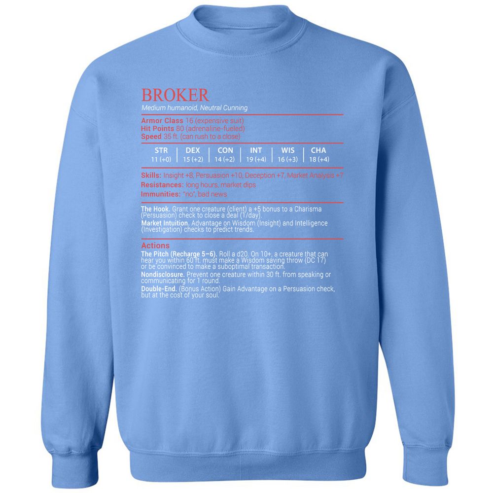 Broker Stats Block - Carolina Blue - 20