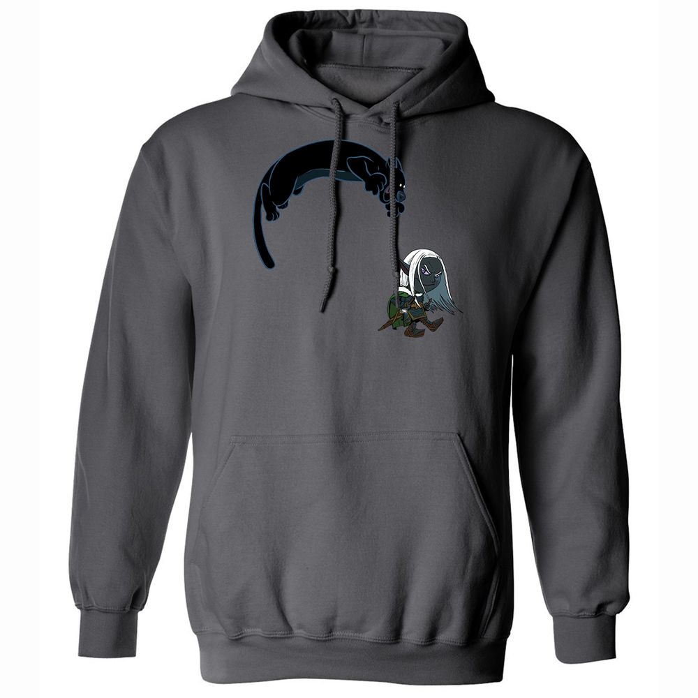Drizzt and Guenhwyvar Classic Unisex Hoodie - Charcoal - 20