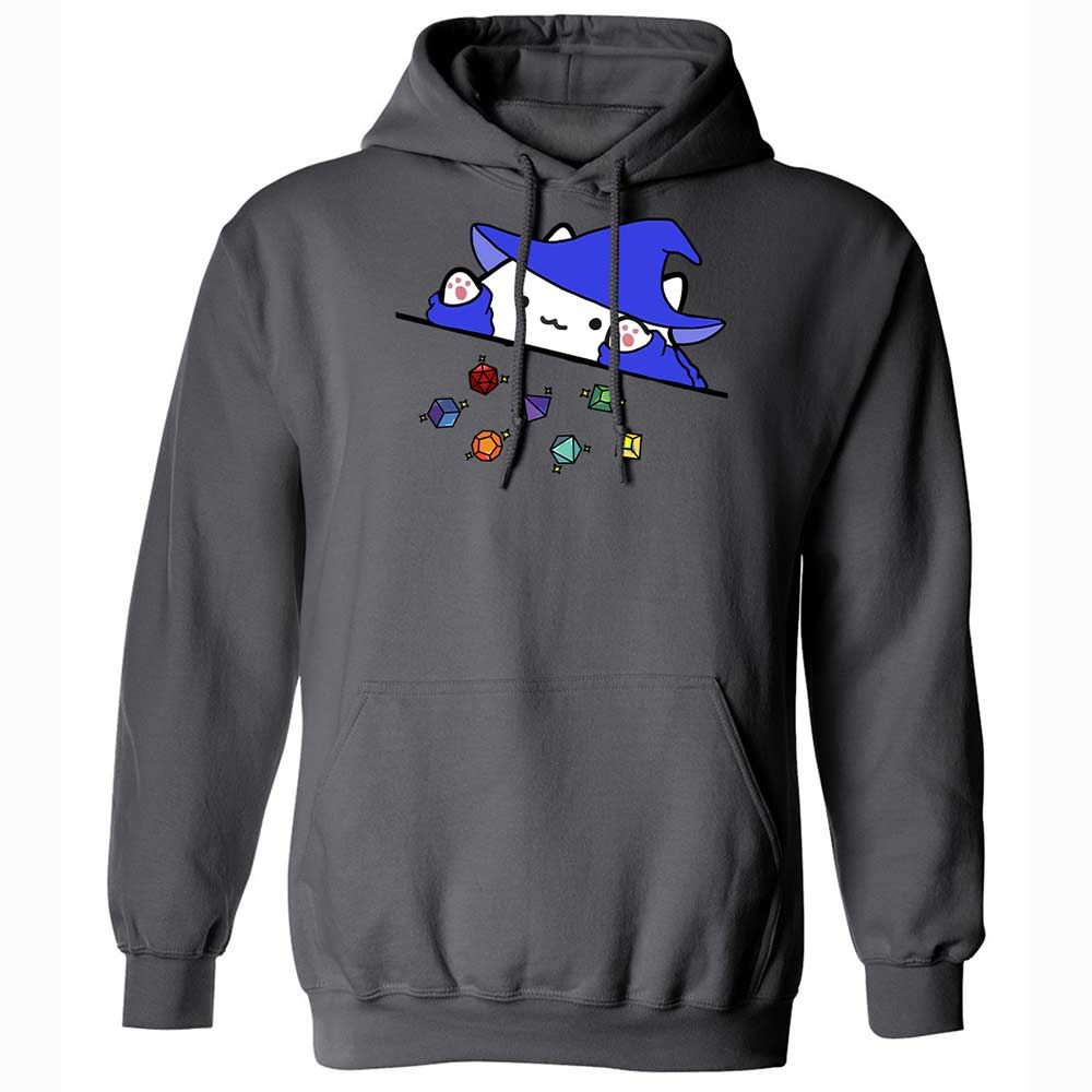 Cat Throws Dices Classic Unisex Hoodie - Charcoal - 20