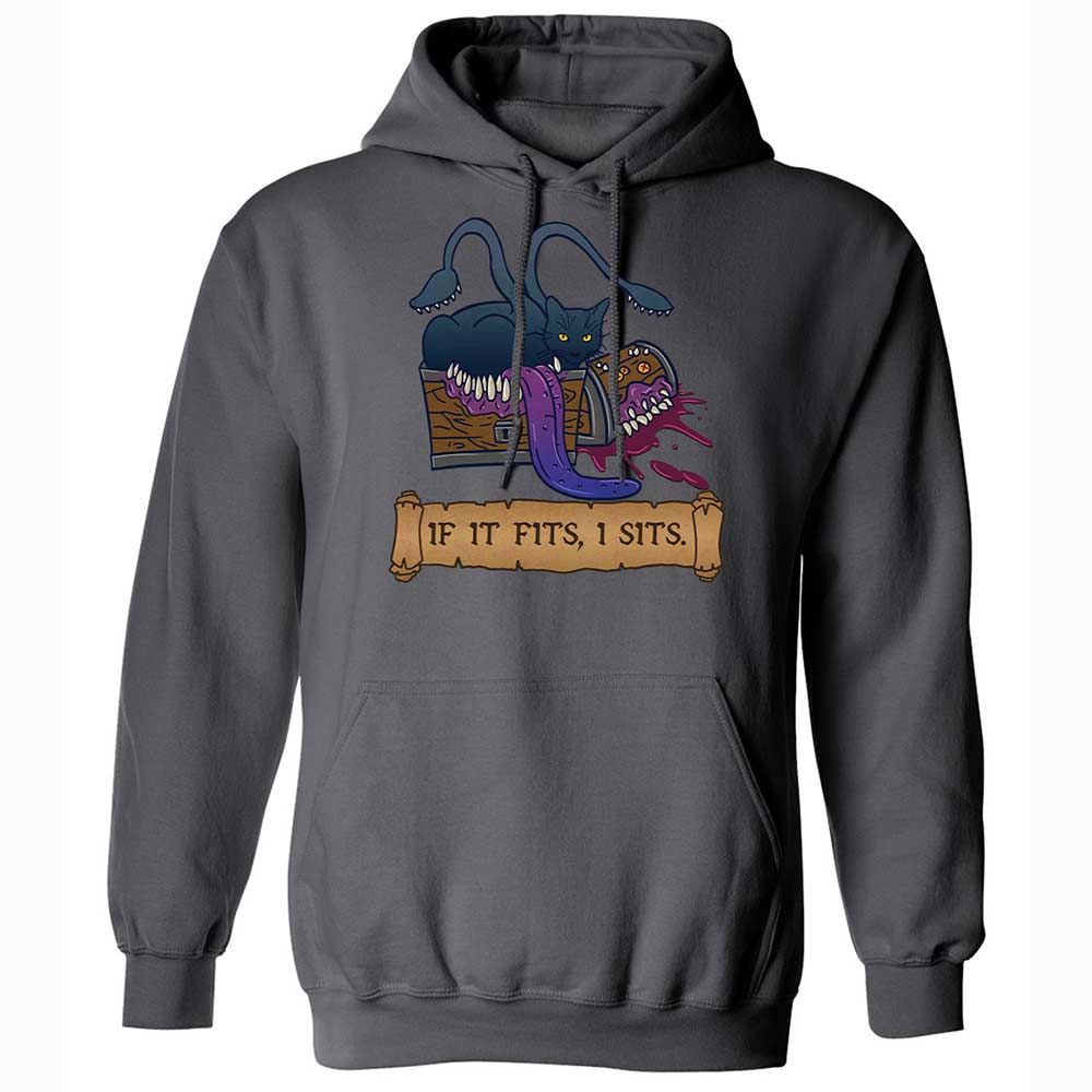 If It Fits I Sits Classic Unisex Hoodie - Charcoal - 20