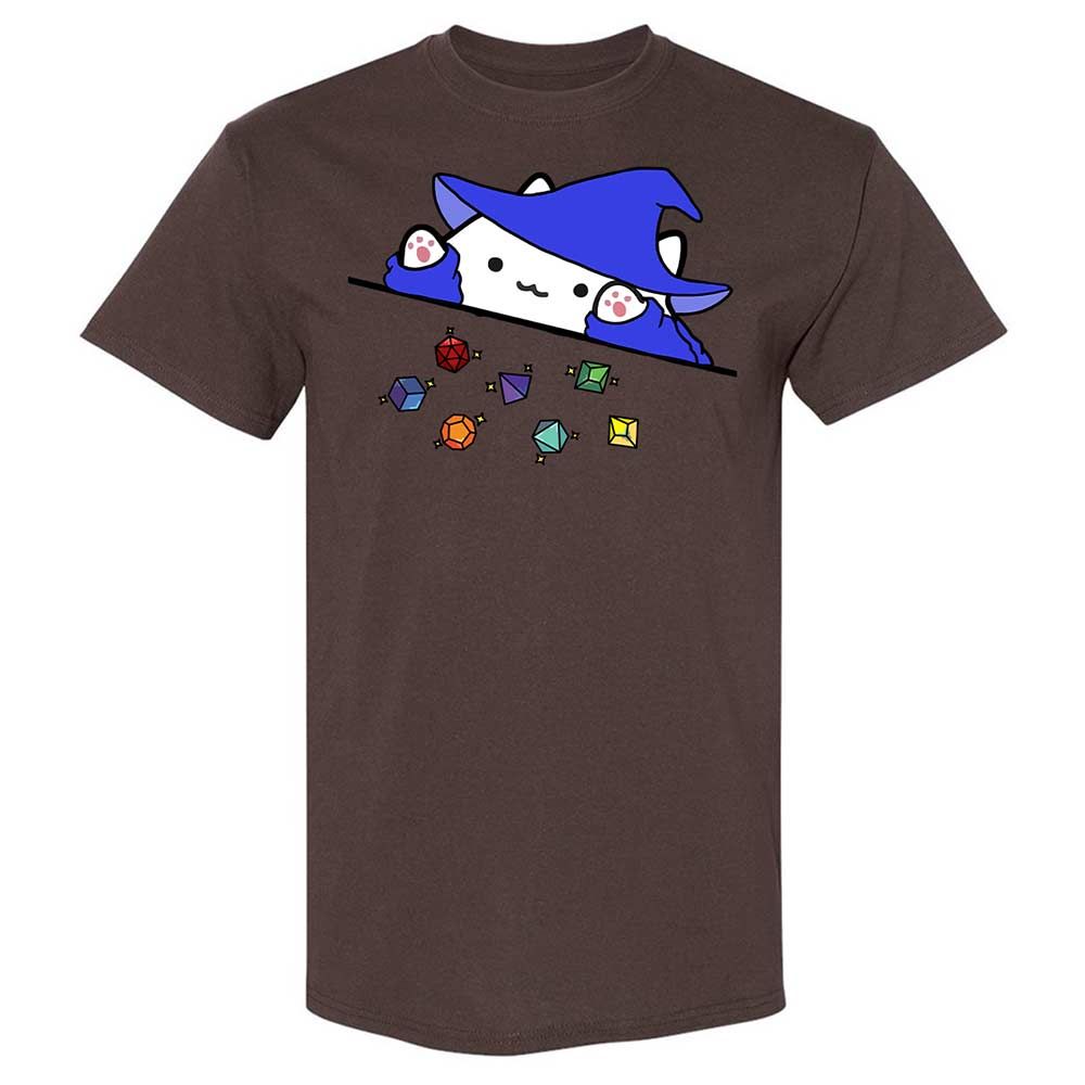 Cat Throws Dices Classic Unisex T-Shirt - Dark Chocolate - 20