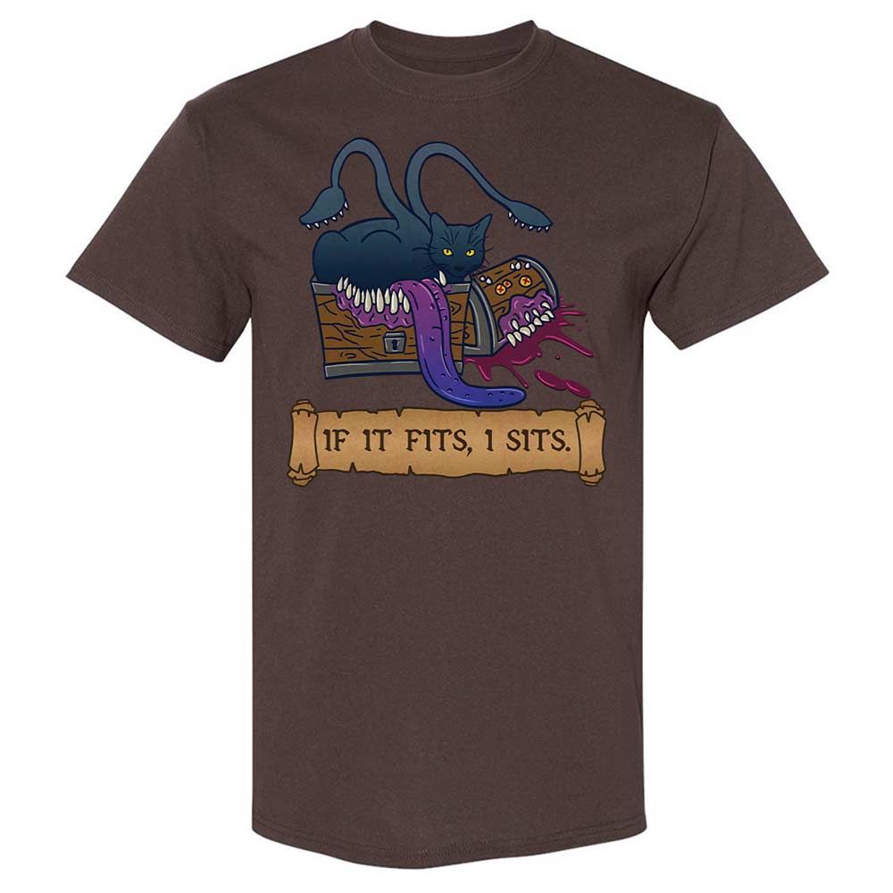 If It Fits I Sits Classic Unisex T-Shirt - Dark Chocolate - 20
