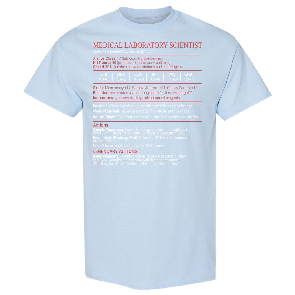 Medical Laboratory Scientist Stats Block - Light Blue - 20