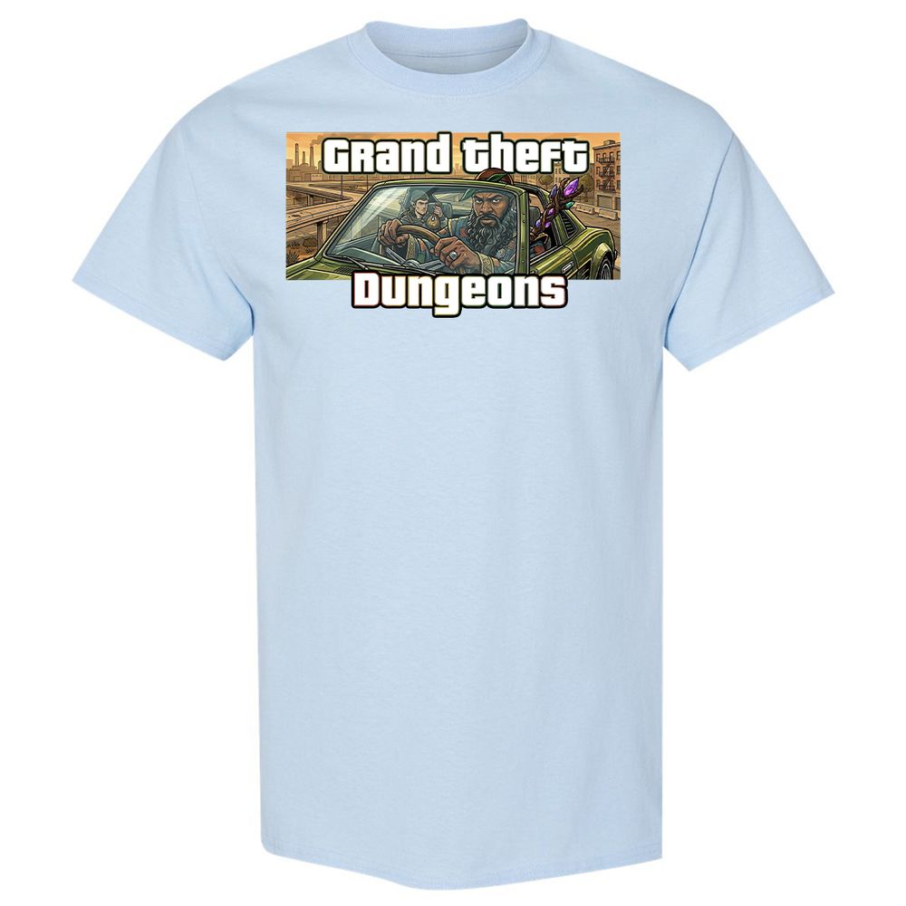 Grand Theft Dungeons Classic Unisex T-Shirt - Light Blue - 20