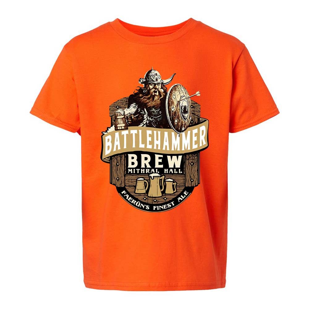 Battlehammer Brew Kids T-Shirt - Orange - 20