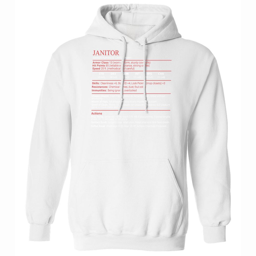 Janitor Stats Block - White - 20
