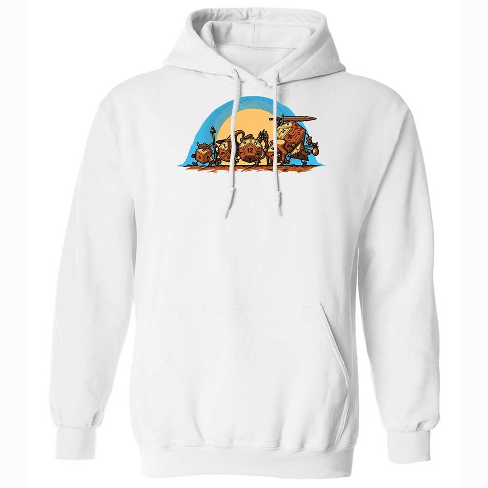 The Fellowship Of The Dice Classic Unisex Hoodie - White - 20