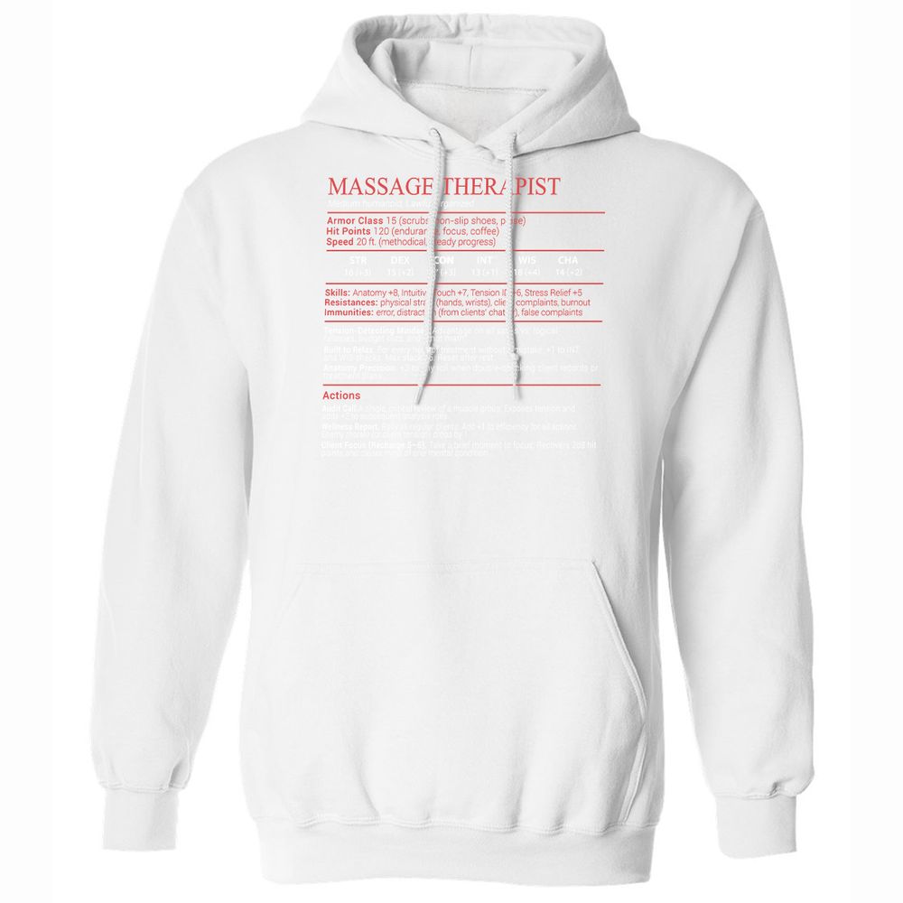 Massage Therapist Stats Block - White - 20
