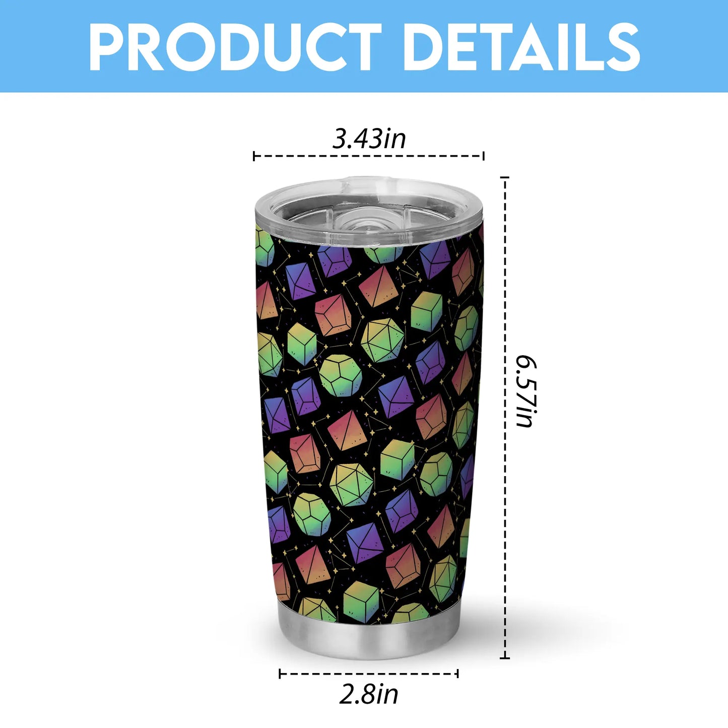 Rainbow Galaxy Tumbler