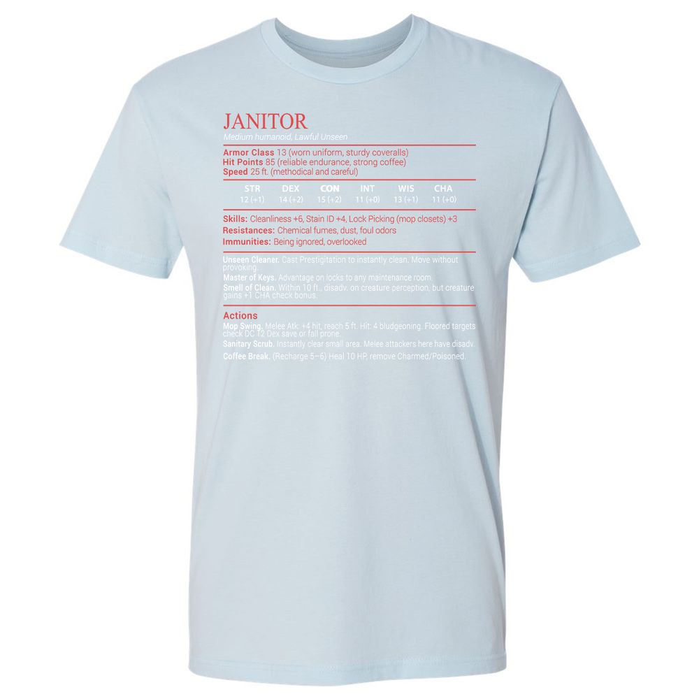 Janitor Stats Block - Light Blue - 21