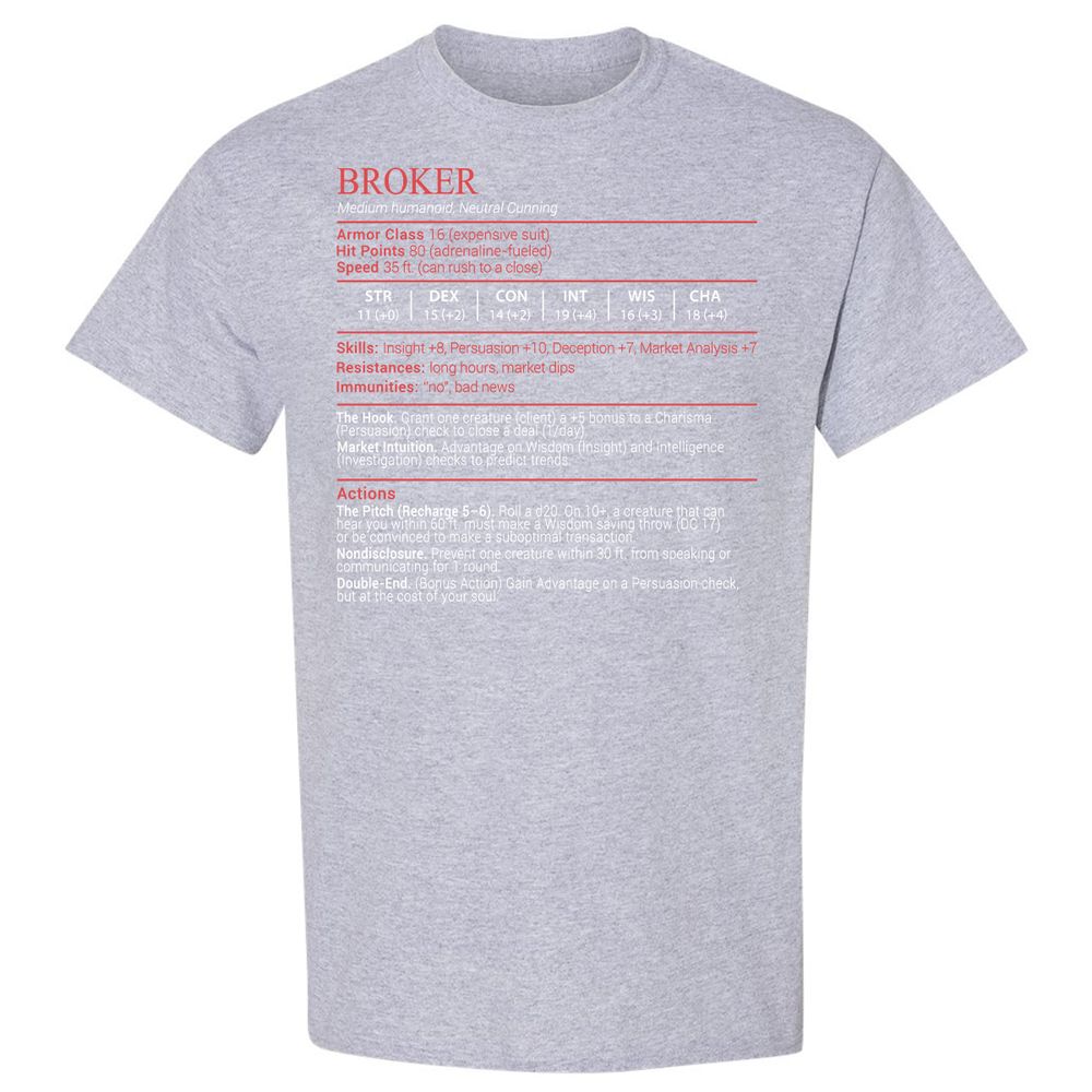 Broker Stats Block - Sport Grey - 21
